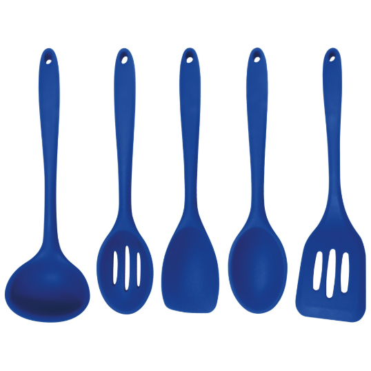 Blue 5-Piece Silicone Cooking Tools